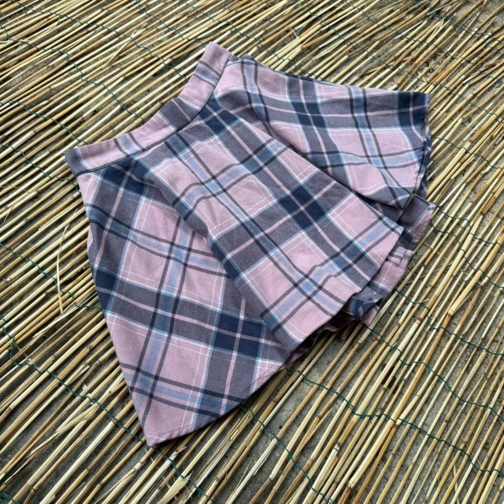Aeropostale Plaid Preppy Skirt‎ Pink Gray Y2K Style Women's XS